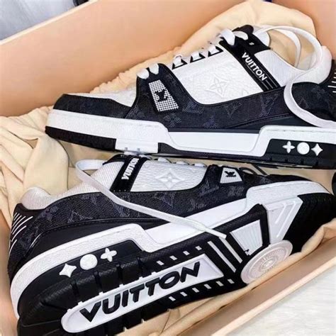 black louis vuitton trainers mens